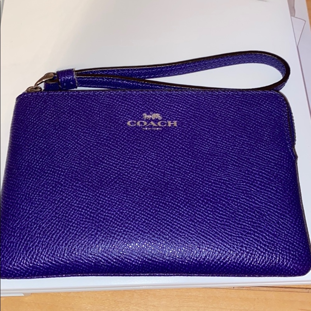 Purple Coach Wristlet